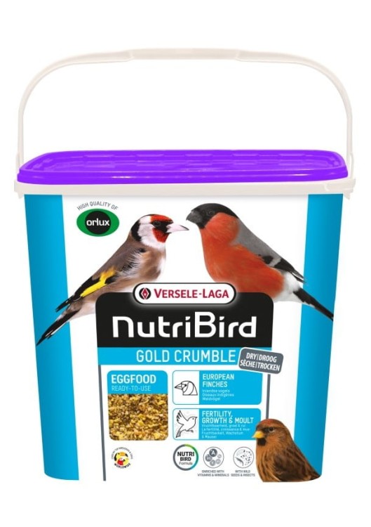 VERSELE LAGA ORLUX NutriBird Gold Crumble European Finches 4kg – suchy pokarm jajeczny dla europejskich łuszczaków