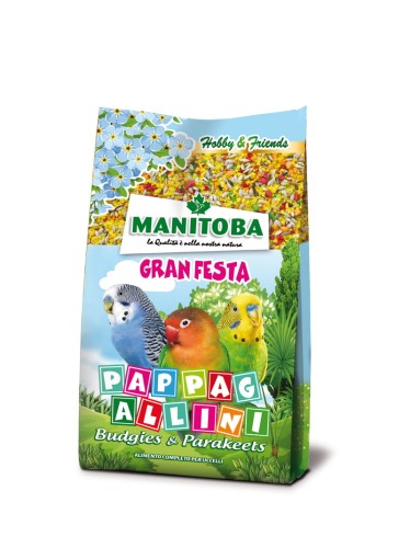 MANITOBA GRAN FESTA PAPPAG ALLINI BUDGIES PARAKEETS 500G KARMA UZUPEŁNIAJĄCA DLA PAPUŻEK