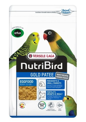VERSELE LAGA ORLUX NutriBird Gold Patee Parakeets & Small Parrots 10kg – pokarm jajeczny dla małych papug i papużek