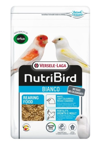Versele Laga Orlux NutriBird Rearing Food Bianco 1kg – suchy pokarm jajeczny dla białych ptaków
