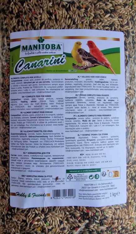 MANITOBA CANARINI 1KG POKARMDLA KANARKÓW