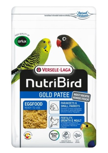 VERSELE LAGA ORLUX NutriBird Gold Patee Parakeets & Small Parrots 1kg – pokarm jajeczny dla małych papug i papużek