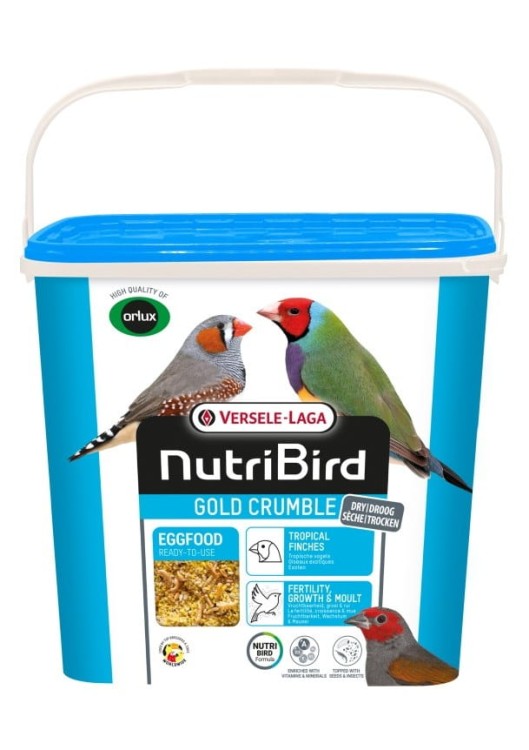 VERSELE LAGA ORLUX NutriBird Gold Crumble Tropical Finches 4kg – suchy pokarm jajeczny dla ptaków tropikalnych