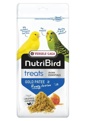 VERSELE LAGA ORLUX NutriBird Treats Gold Patee Honey Fusion 250g – przysmak miodowy dla ptaków