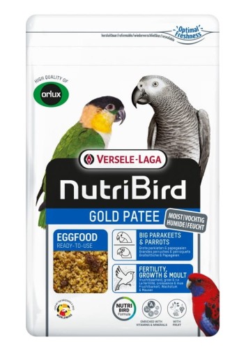 VERSELE LAGA ORLUX NutriBird Gold Patee Big Parakeets & Parrots 1kg – pokarm jajeczny dla średnich i dużych papug