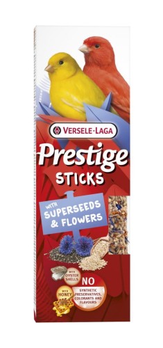 versele laga Prestige Sticks Canaries with Superseeds & Flowers 60g – kolby z ziarnami i kwiatami dla kanarków