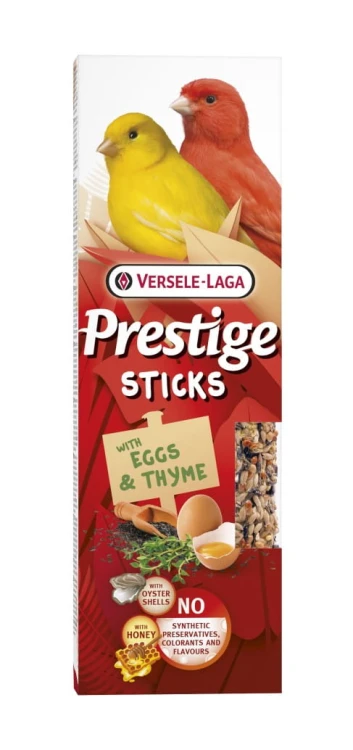 versele laga Prestige Sticks Canaries with Eggs & Thyme 60g – kolby z jajkem i tymiankiem dla kanarków