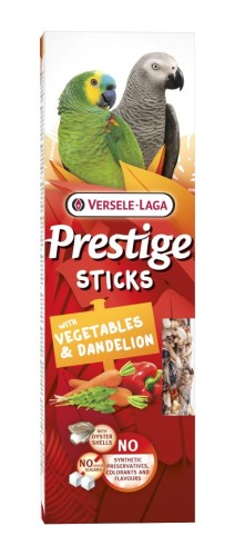 versele laga Prestige Sticks Parrots with Vegetables & Dandelion 140g – kolby z warzywami i mniszkiem lekarskim dla dużych papug