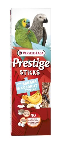 versele laga Prestige Sticks Parrots with Banana & Coconut topping 140g – kolby z posypką z banana i kokosa dla dużych papug