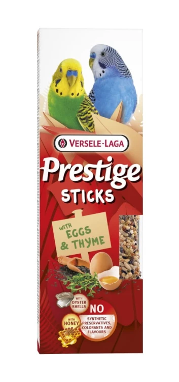 versele laga Prestige Sticks Small Parakeets with Eggs & Thyme 60g – kolby z jajkem i tymiankiem dla małych papużek
