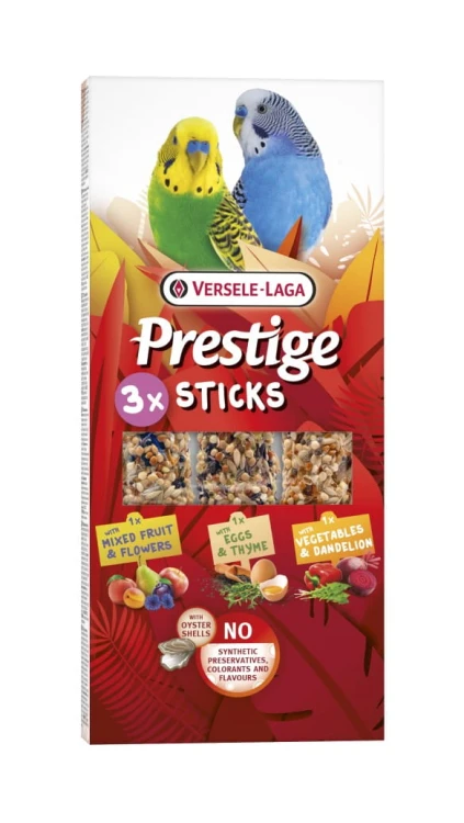 Versele laga Prestige Sticks kolby dla papużek falistych 3 sztuki