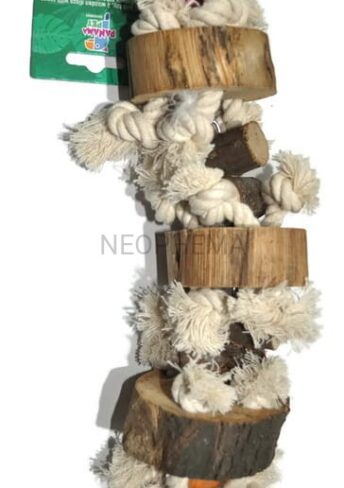 Zolux Huśtawka dla ptaków drewniana 134010 z dzwonkami